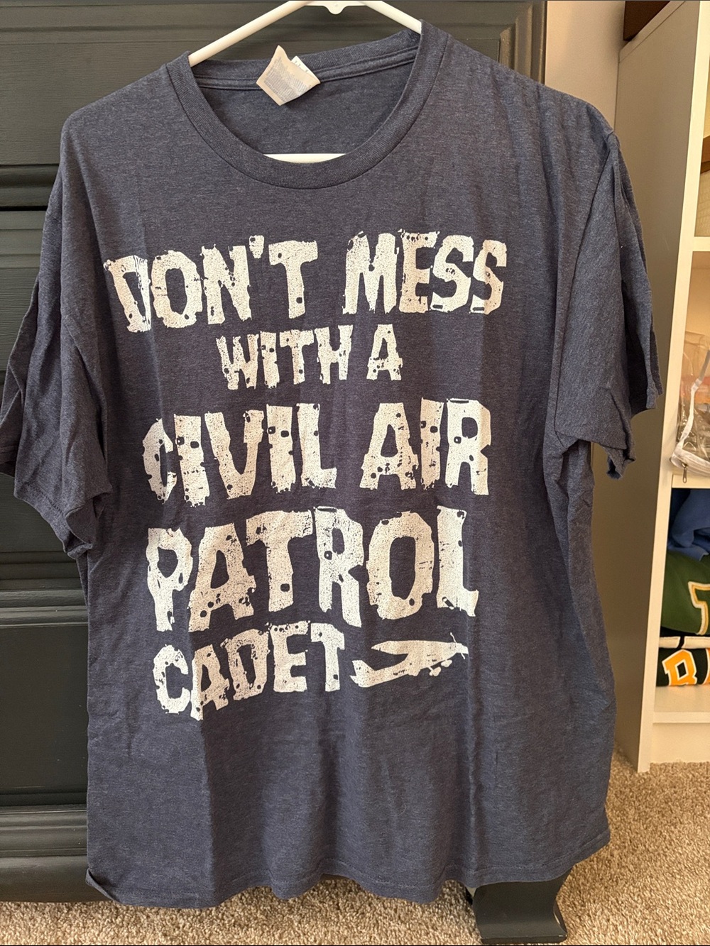 Port and Company Navy Graphic 'Don't Mess With a Civil Air Patrol Cadet' Tee